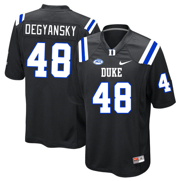 Duke Blue Devils #48 Ryan Degyansky College Football Jerseys Stitched Sale-Black